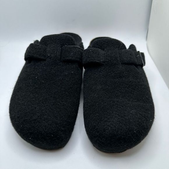 CUSHIONAIRE Womens Clog 11 BLACK FUR - Picture 2 of 7